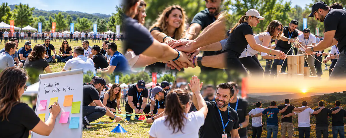 Partner Outdoor açık hava takım çalışmasından kareler
